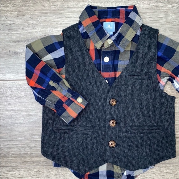 Cat & Jack Dress Vest 2T Charcoal Gray Holiday Vest 2T Dark Gray - Picture 10 of 12